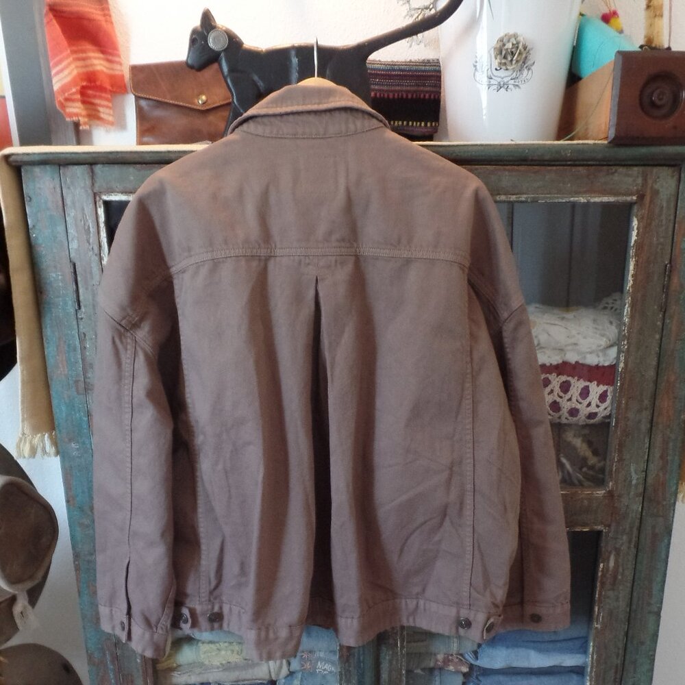 Free People Opal Swing Denim Jacket Dusted Cocoa XL NWT - Picture 10 of 10